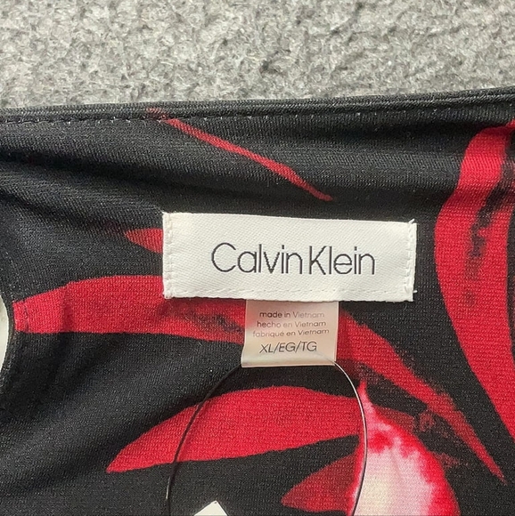 Calvin Klein Black Sleeveless Blouse Halter Neckline XL NWT - Picture 6 of 7